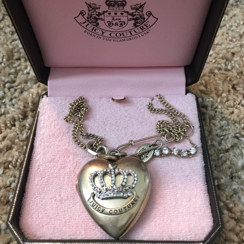 Juicy Couture layered necklace with locket
